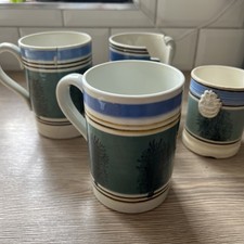  Mochaware Black Seaweed Blue & White Pearlware Tankard c.1800’s mixed lot 