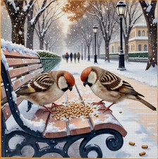 Printed cross stitch kit - kit, 11