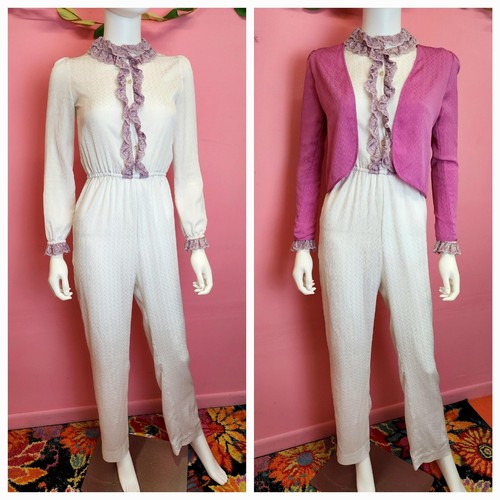 1970 custom made white satin - 1970's,