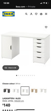 ikea desk white 140x60cm. Good condition. 