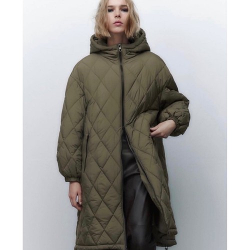 Zara quilted oversized olive - oversized,