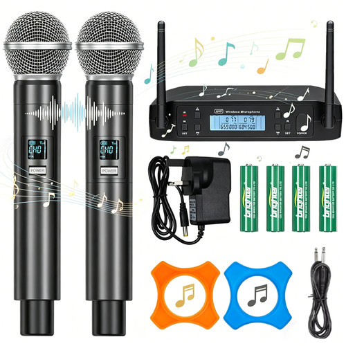 2pcs uhf wireless microphone - wireless,