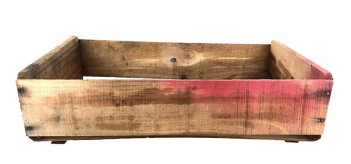 Vintage wooden slat fruit - wooden,