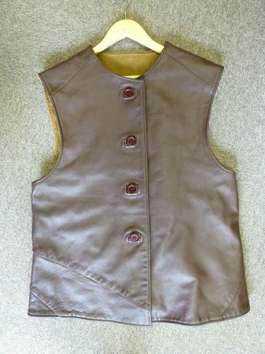 Leather jerkin waistcoat - leather,