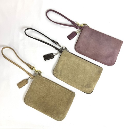 Coach suede wristlet trio - wristlet,