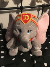 DISNEY cute 12" DUMBO SOFT TOY PLUSH GREY CIRCUS BABY ELEPHANT