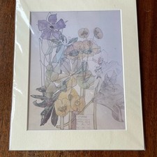 Charles Rennie Mackintosh Mounted Print ‘Spurge’ 1909.