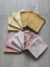 12 Cotton Fat Quarters Yellow