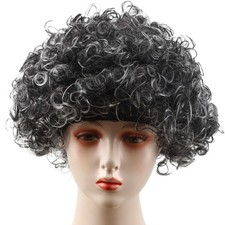 Football Fans Wigs Afro Curly Clown Wigs Halloween Cosplay Hairs Disco Decor