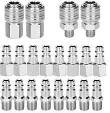 20PCS 1/4BSP Air Line Hose Compressor Fitting Coupling Connector Quick Release