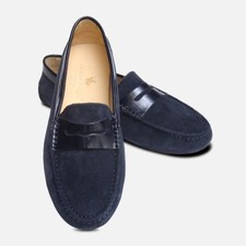 Navy Blue Suede & Patent