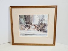 VINTAGE JOHN BLOCKLEY SIGNED PRINT NR HALTON GILL YORKSHIRE