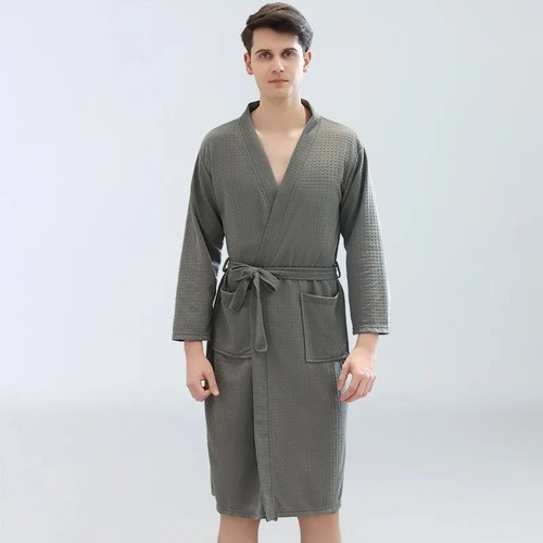 Unisex waffle bathrobe mens - unisex,