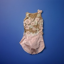 Pink baton twirling Dance Lyrical Costume Ice Skating Small Adult Size 8-10