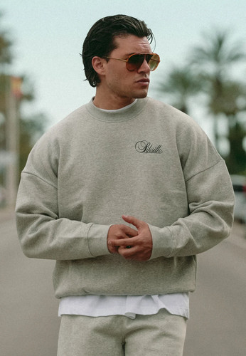 Siksilk mens grey - mens, marl