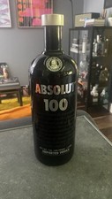 Absolut 100 Vodka Black Glass