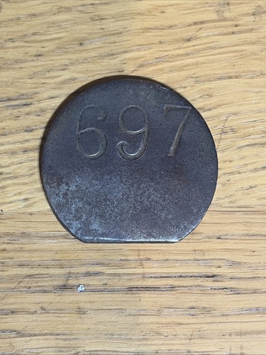 Vintage brass railway paycheck - vintage,