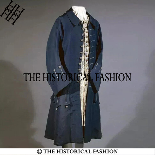 Pirate frock coat men navy - men's,