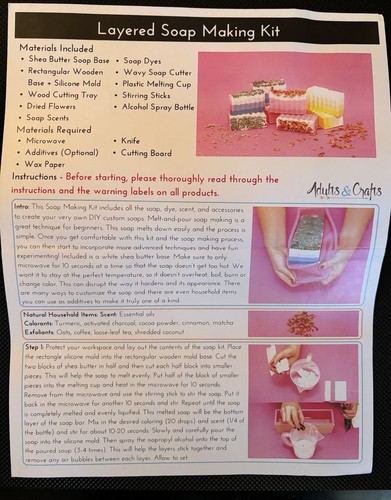 Layered soap making kit - kit, by