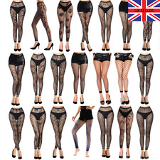 Womens Footless Tights Black