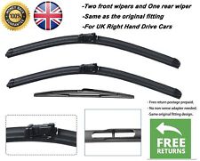 For Vauxhall Mokka 2012-2019 Front and Rear Windscreen Wipers 26"14"10"