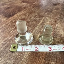 Old Clear Glass Flat Top