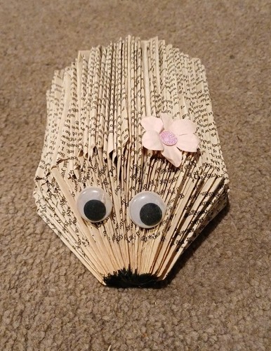 Handmade hedgehog folded - handmade, book