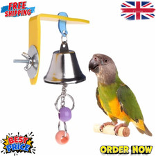 1pc Hanging Parrot Bell Toys Colorful Birds Chewing Hanging Bell Grinding
