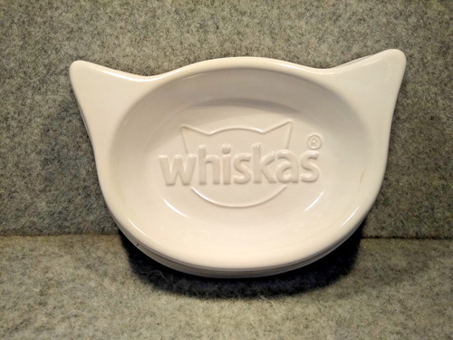 Whiskas white ceramic food - white,