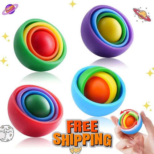 Rotating ball fidget gyro - ball,