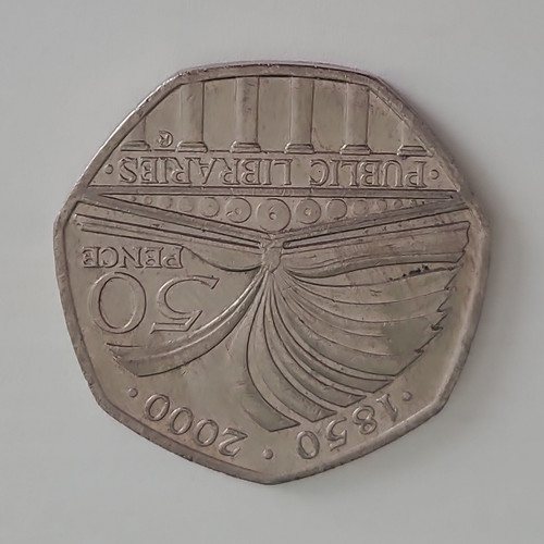 2000 50p public - uk, libraries