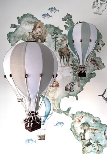 Hot air balloon decor nursery - balloon,
