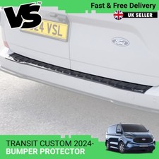 FORD TRANSIT CUSTOM 2024 REAR BUMPER PROTECTOR TOUGH ABS RIDGED GLOSS BLACK