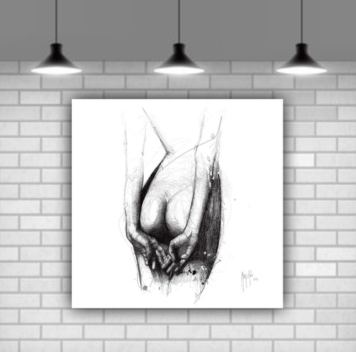 Female nude erotic - female, canvas
