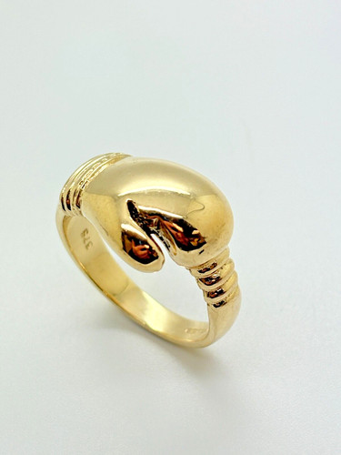 9ct yellow solid gold boxing - gold,