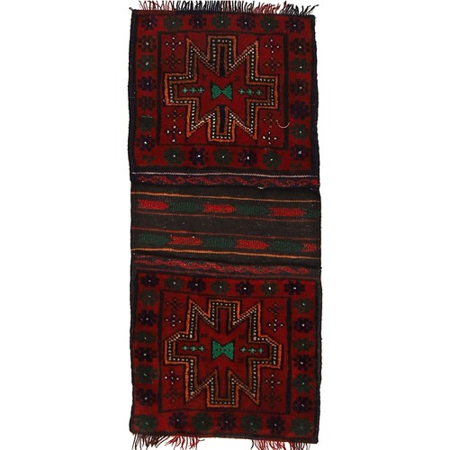 Vintage afghan saddle bag - afghan,