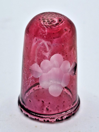 Vintage handblown cranberry - handblown,