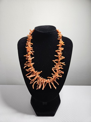 Vintage coral necklace with - vintage,