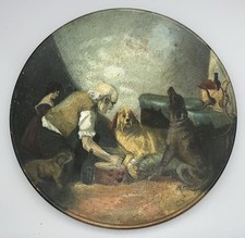 Antique Watcombe Torquay Hand Painted Dogs Vets English Victorian 1085 24cm wide