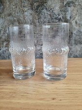 Iittala Niva Highball tumbler glasses x2 Tapio Wirkkala Finland Retro