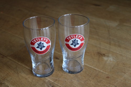 Tetley bitter pint glass - x,
