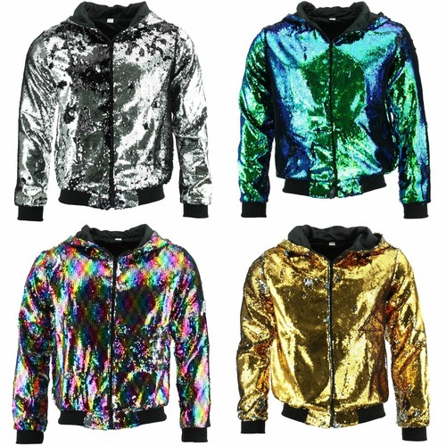 Shiny sequin hooded - sequin,