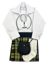 Cornish National Tartan Baby Adjustable Kilt Outfit, Hose, Sporran 0-24 Months