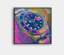 Rolex Watch Framed 24x24