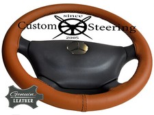 Medium brown leather steering - medium,