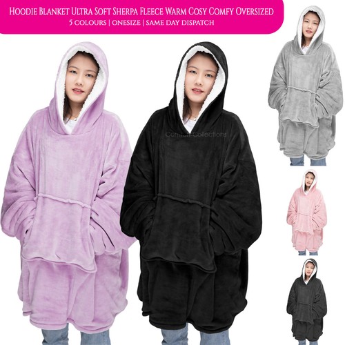Fleece oversized hoodie - oversized,