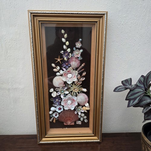 Vintage shell collage picture - vintage,