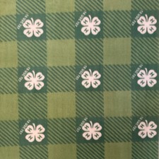 4-H 4H Club Clover Farm Agriculture FLEECE Fabric  By the Yard Craft Material BT