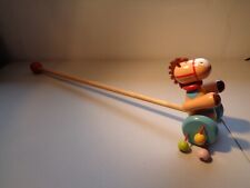 Wooden Push along toy cow for toddler 22ins long 6.5ins tall Used