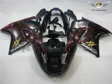 UK Red Flame Injection  Fairing ABS Fit for Honda 1996-2007 CBR1100XX s005